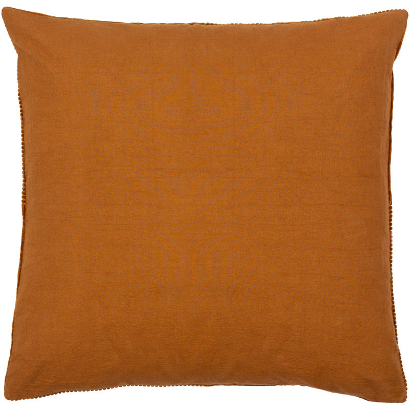 Selma Cotton Reversible Pillow Cover, Brick Red, 20" x 20"