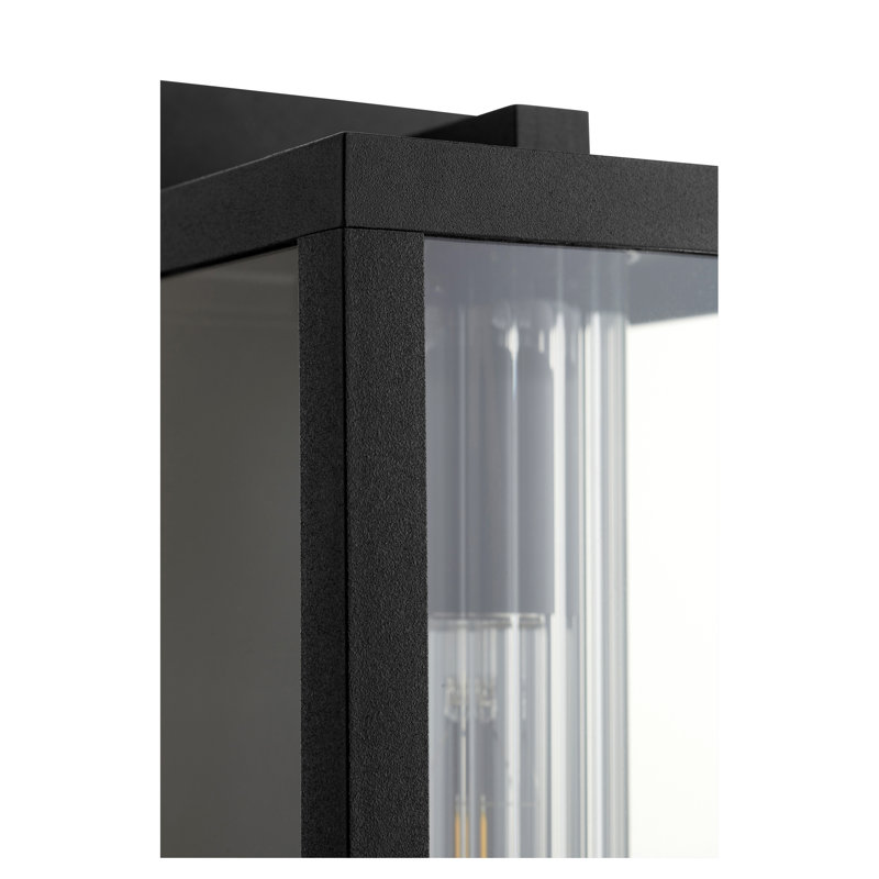 Lanterne murale d'extérieur noire Nayem, H 18,75 po x l 5,88 po x P 6,88 po