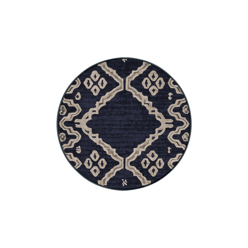 Silky Soft Plush Gray Area Rug, Round 7'