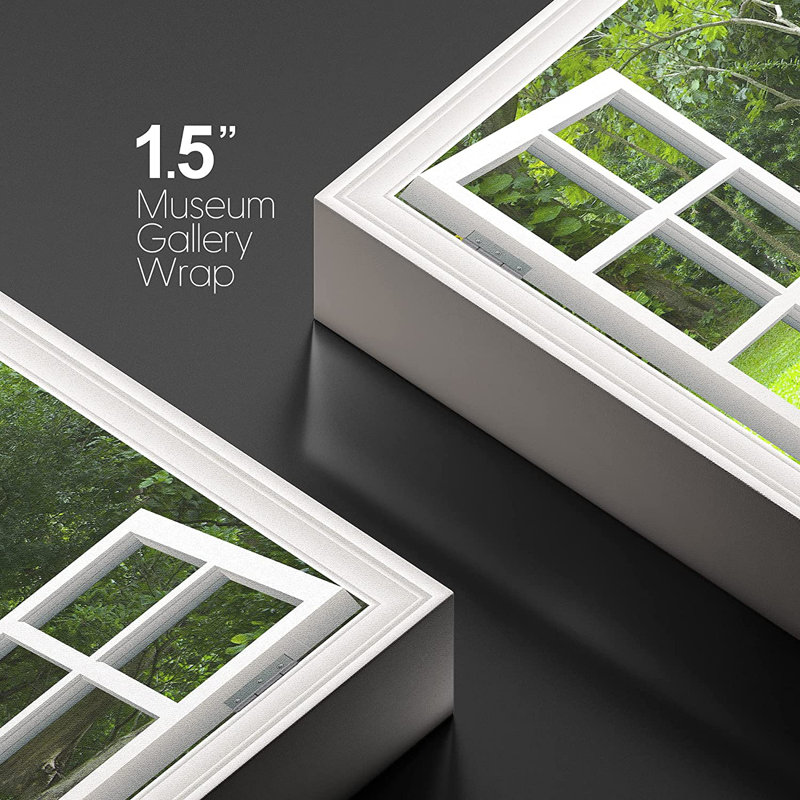 Window Scenery " View To Garden Green Grass In Spring "