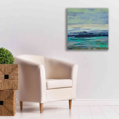 «Teal Wave II» par Silvia Vassileva, art mural sur toile