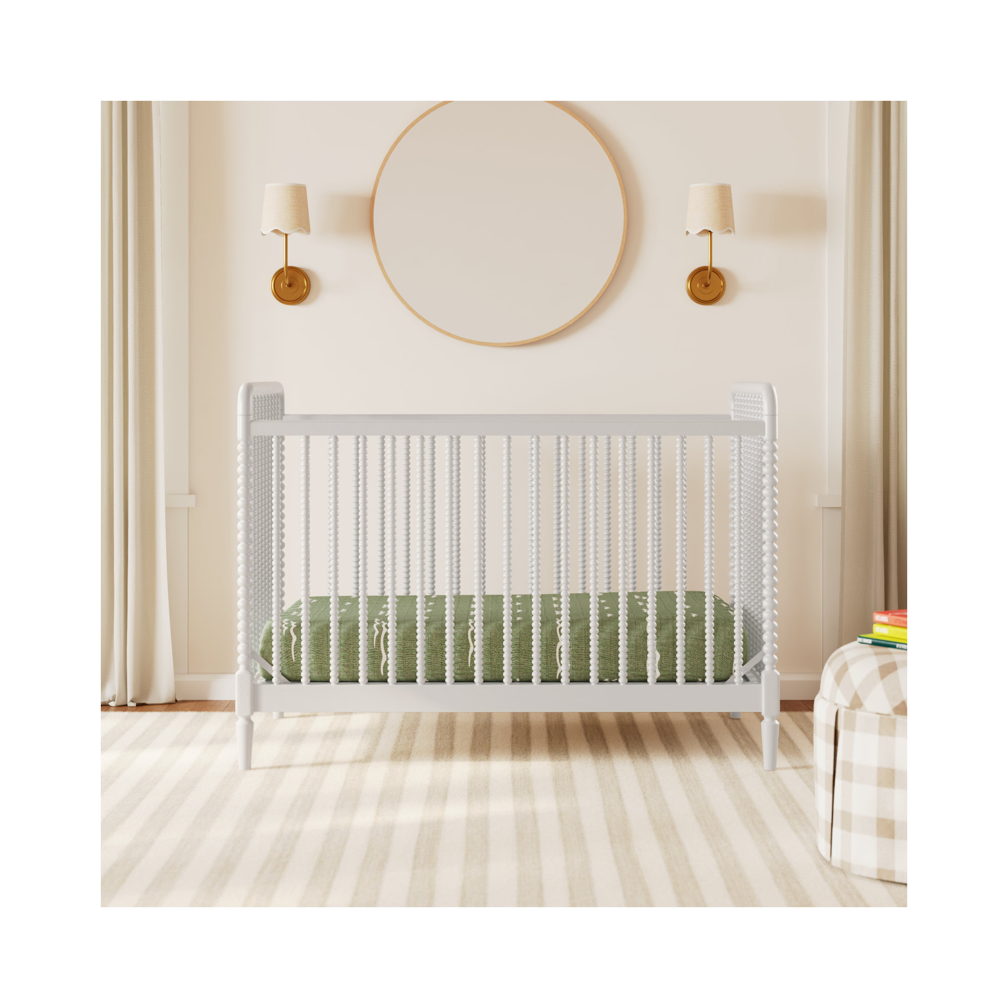 Saint 4-in-1 Convertible Crib, Crib, Bianca White
