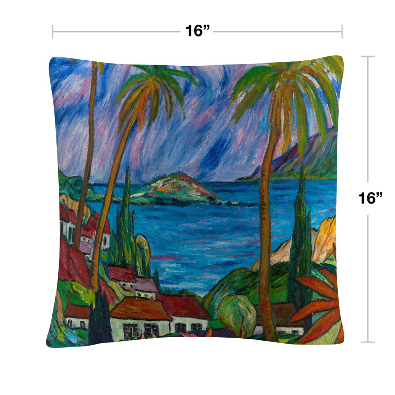 Coussin décoratif Manor Shadian «Tropical Paradise» 16 x 16