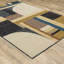 Tapis abstrait ivoire / brun / gris foncé Sirmans-220811083