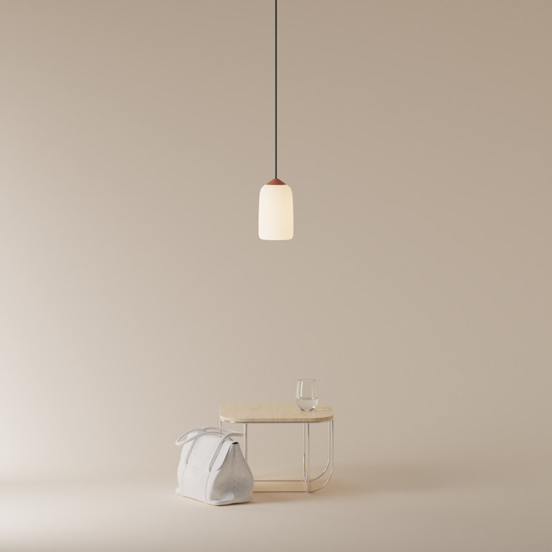 Goby Pendant Light, Black, 18" H x 9" W x 5.25" D, Blossompink