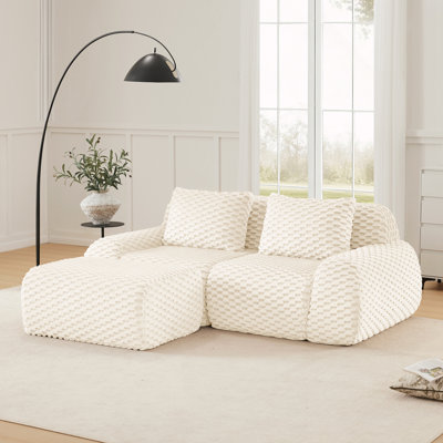 Très grand canapé-lit 2 places, repose-pieds mobile