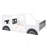 Full Size Classic Car-Shaped Platform Bed With Wheels,White
