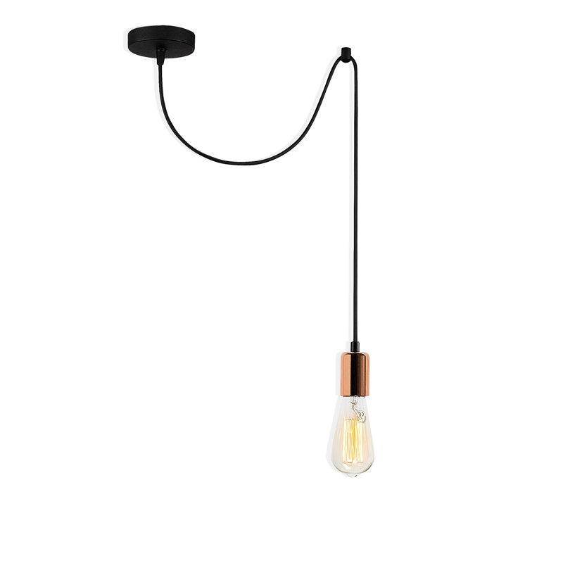 Luminaire suspendu simple en métal à hauteur réglable