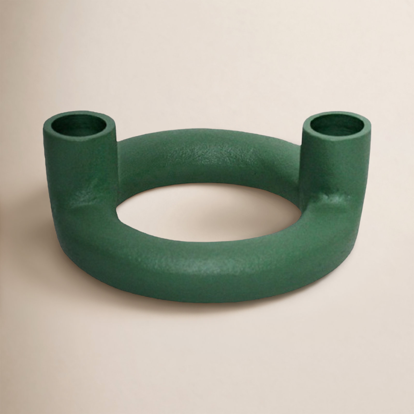 Aluminum Candlestick Holder, Green