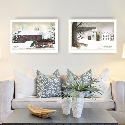 2 White Framed Wall Art For Living Room & Bedroom By . Multi, Wood+paper. 20"x1"x14", 5lb. Ready To Hang. , Fade-. Hand-crafted In Modern Home. Bedroom. Framed. Wood Paper. Handmade