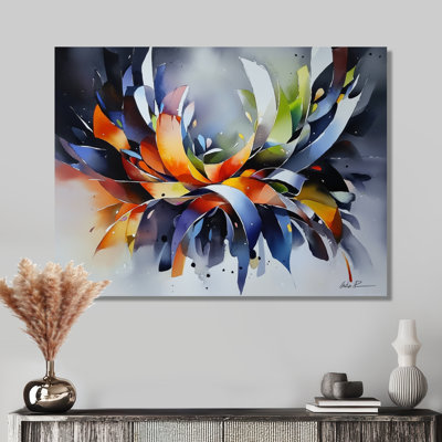 Multicolor Ink Celestial Vortex II - Geometric Metal Wall Art, Modern Metal Print