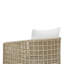 Fauteuil club d'extérieur en corde naturelle Driftbay avec coussin blanc et repose-pieds assorti