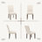 Upholstered Linen Wooden Dining Chairs-303141209