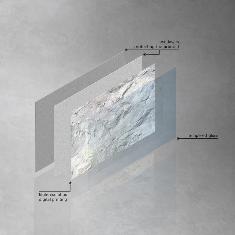 Morrow 50cm W x 100cm L Glass Peel and Stick Panel