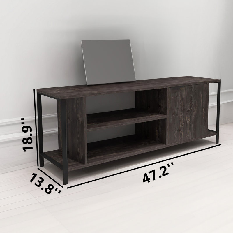Zydia Unfinished TV Stand for TVs up to 50", Black