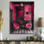 Rose, noir, chic, hôtel de ville - hôtels et loges, salon d'art mural-2133573716-2133573719