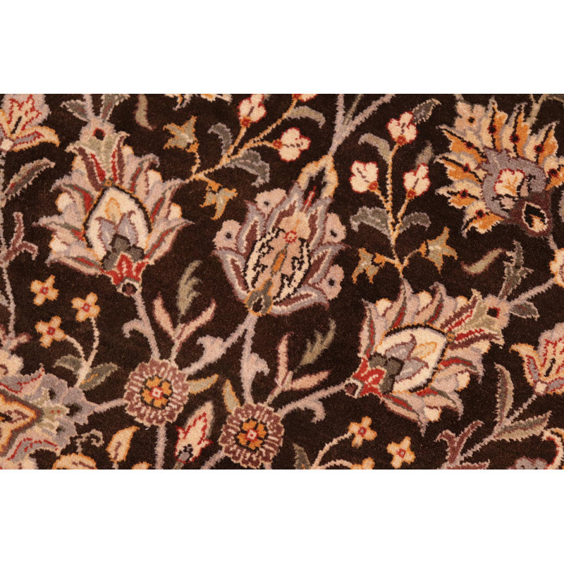 Hand-Knotted Gray Wool Traditional Persian Rug