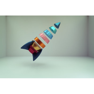 Abstract Rocket by M-image - Wrapped Canvas Print