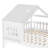 House Loft Bed with Slide,Playhouse Bed with Star Moon-shaped Designs and Window, Chic Design with LED Lights,No Box Spring Needed-1061660183-1061660182