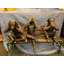 Statue trois singes de Jaxon sur banc