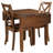 Compact Walnut Dining Table Sets With Extendable Leaf And Chairs