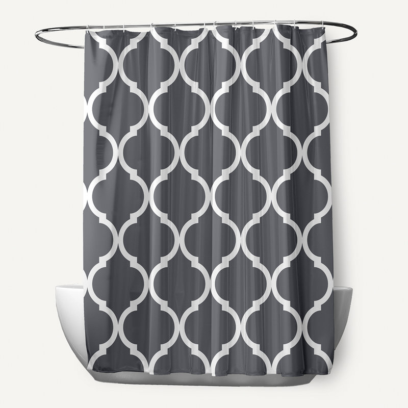 Floral Shower Curtain, Steel