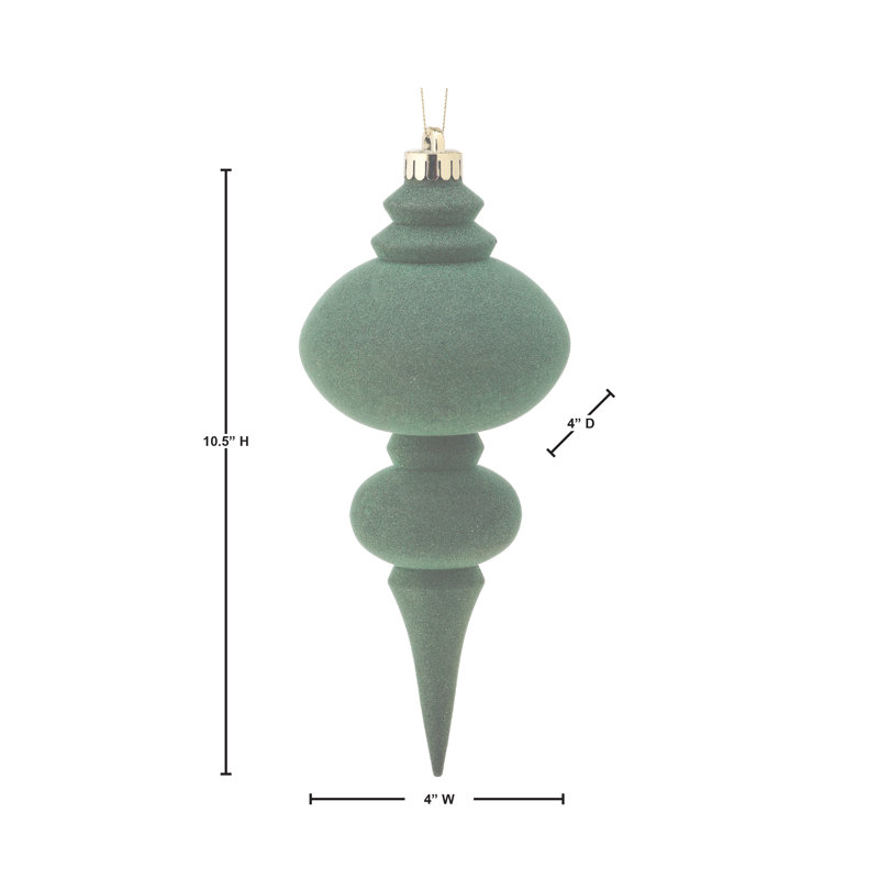 Fleuron givré incassable 10 po, Vert