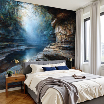 Papier peint adhésif auto-adhésif moderne pour la chambre à coucher L 69 po x l 96 po Peel and Stick