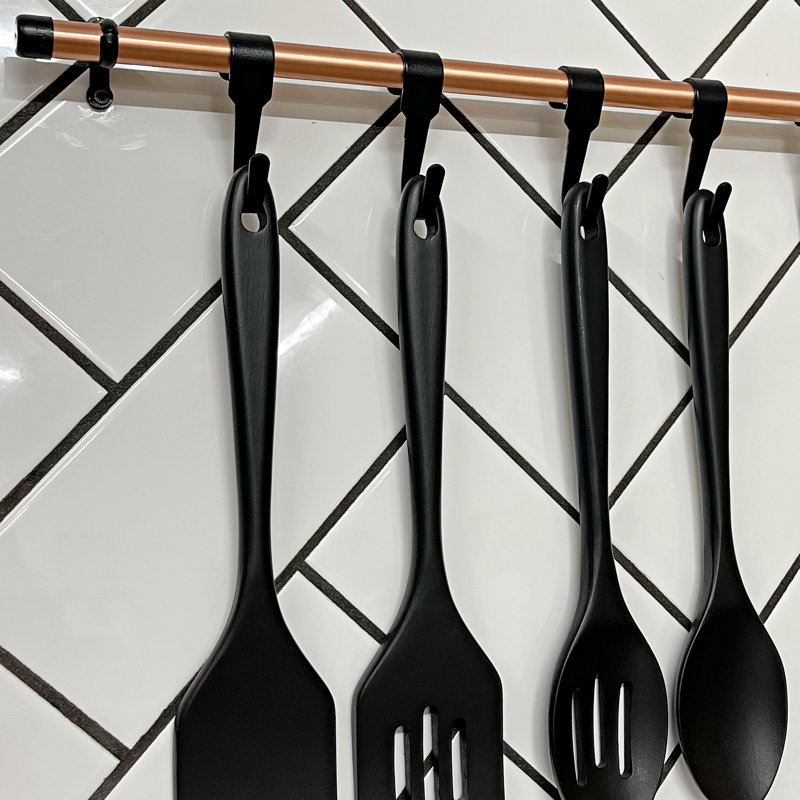Metal Handcrafted Wall Mounted Pot Rack, 80cm