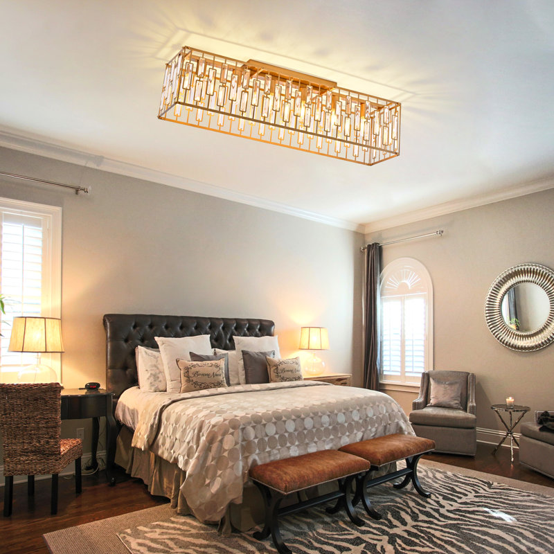 6 - Light 98.3cm Flush Mount, Gold