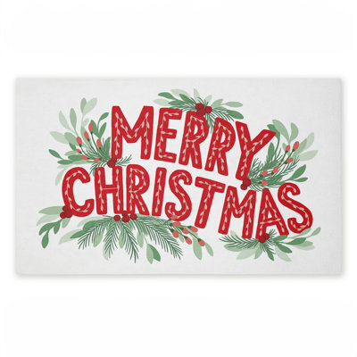Paillasson Merry Christmas with Green Seasonal