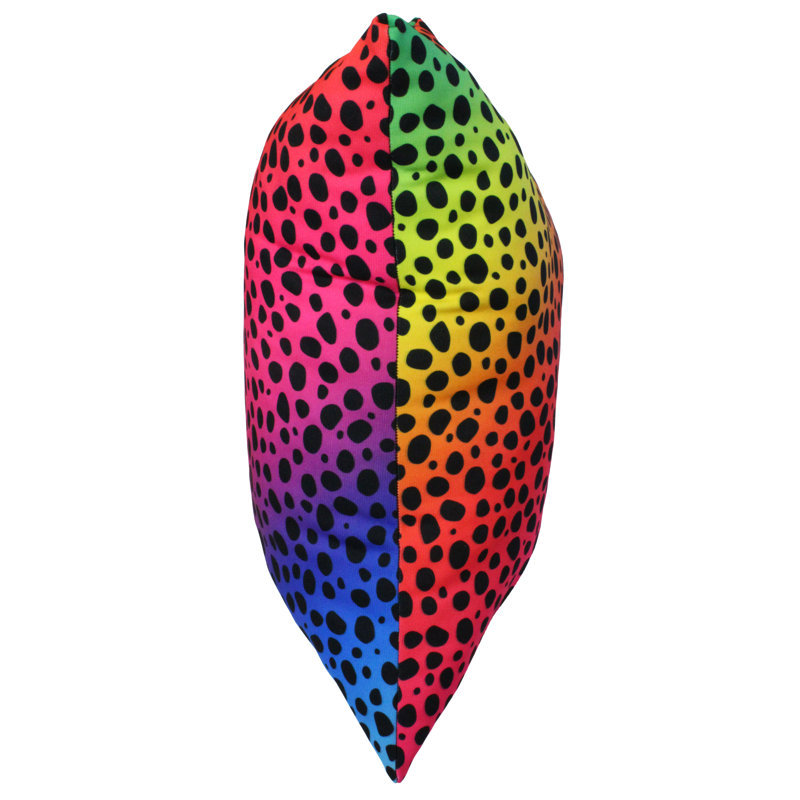 Housse et insert de coussin carré en polyester Emer, Gradient arc-en-ciel