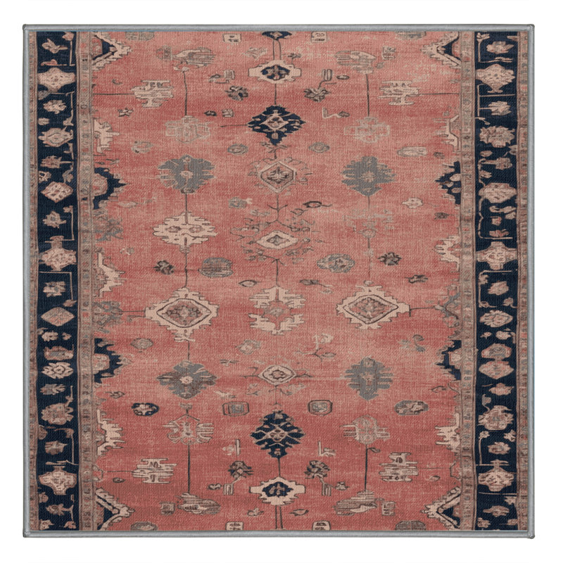 Tapis brun lavable à la machine, Carré 4 pi