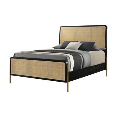 Brockman Black And Natural Woven Bed