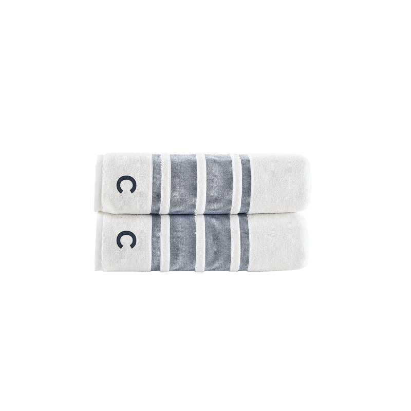 Clarion 2 pcs Bath Towels, Navy, C, Bath Towels - 2 Pack