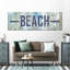 Signe de plage sur toile-1096977645