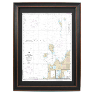 Lake Michigan, Platte Bay To Leland; Leland; South Manitou Harbor | Nautical Chart | Framed Print