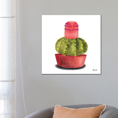 Cactus Flowers IV 1 Piece Wrapped Canvas Wall Art