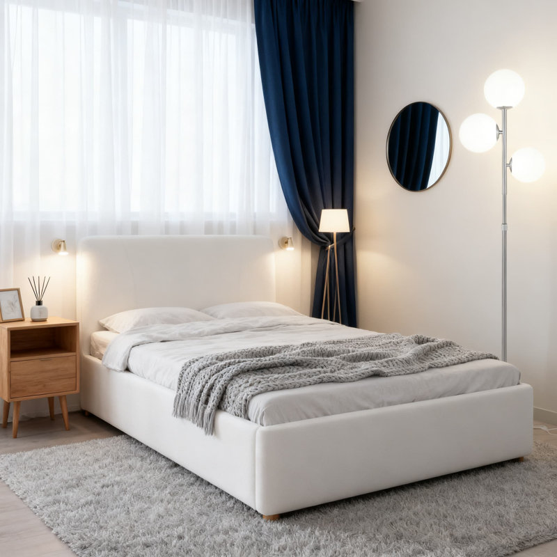 Mid Century Modern Floor Lamp With 3 Frosted Glass Globes, Adjustable Height 55-67 Inch Standing Lamp For Living Room, Bedroom, Office, Includes G9 LED Bulbs And Foot Switch