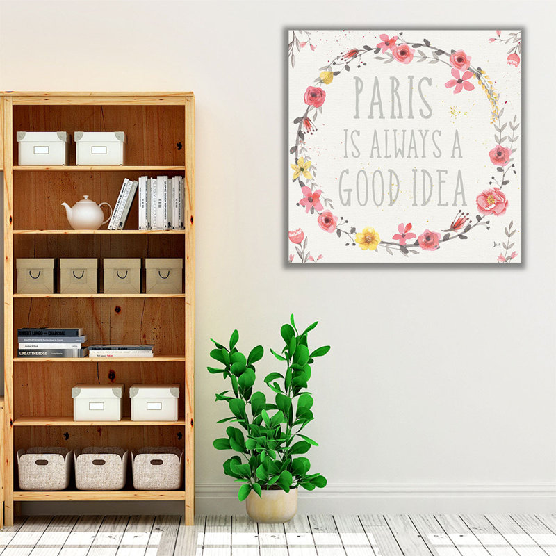 «Paris Blooms IV», reproduction d'art sur toile, H 12 po x l 12 po