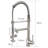 Commercial Kitchen Faucet Pull Down Sprayer Brushed Nickel,Single Handle Kitchen Sink Faucet