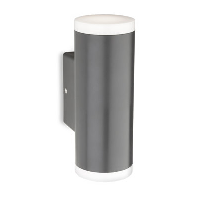 Graphite 20cm H Integrated LED Outdoor Armed Sconce