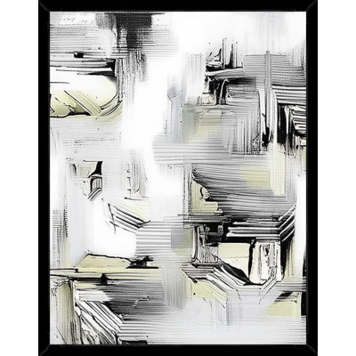 Monochromes abstraits géométriques - Art mural sur toile encadrée