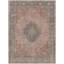 Tapis médaillon oriental rouge et bleu Ervin Odette-87869681