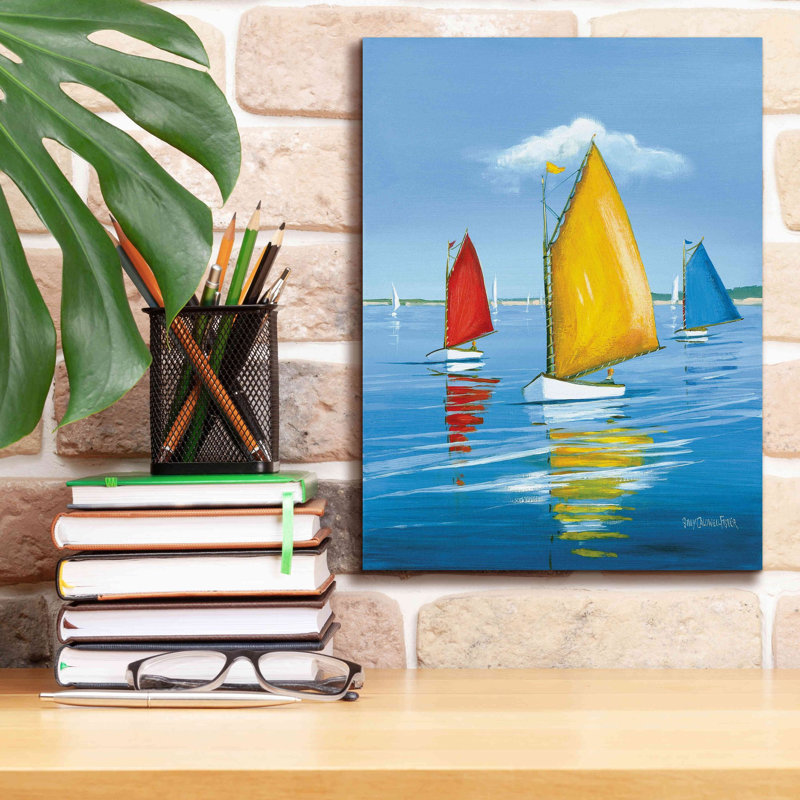 «Newport Regatta» par Sally Caldwell Fisher, estampe numérique sur toile, H 16 po x l 12 po x P 0,75 po