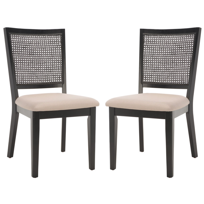Troxel 18.90'' H Upholstered Armchair, Beige, Black
