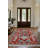 Zeira Collection Digital Print Cotton-Polyester Red Gray Moroccan Rug-594025839