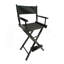 Chaise de réalisateur Casual Home, structure noire / toile noire, convient aux adultes, style pliable, 2 pièces / ensemble Populus-266976348