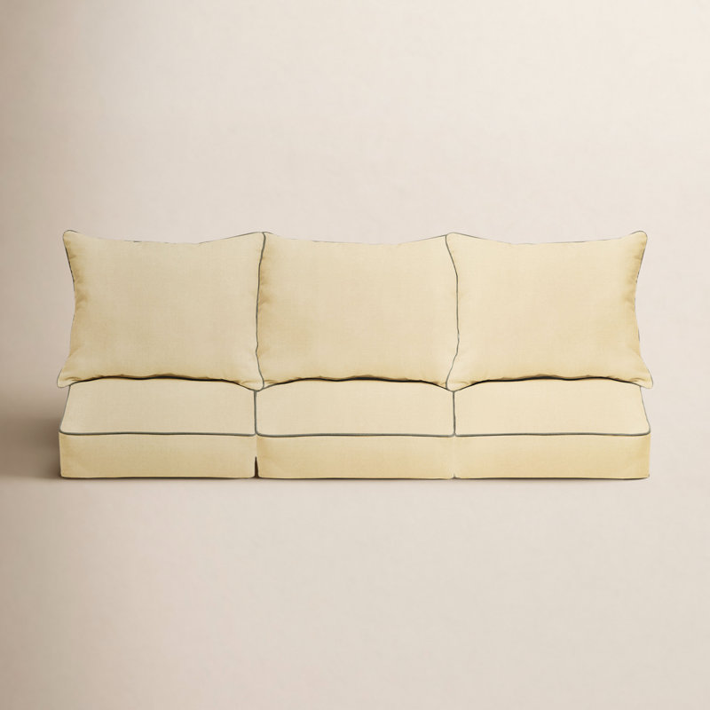 Ensemble de coussins de siège / dossier d'extérieur 6 pièces Ottley, null