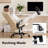 Ergonomic Office Chair - Heavy Duty Task Desk Chair with Flip-up Armrest, PU Leather, Height Adjustable & Swivel Rolling Chair-112613409